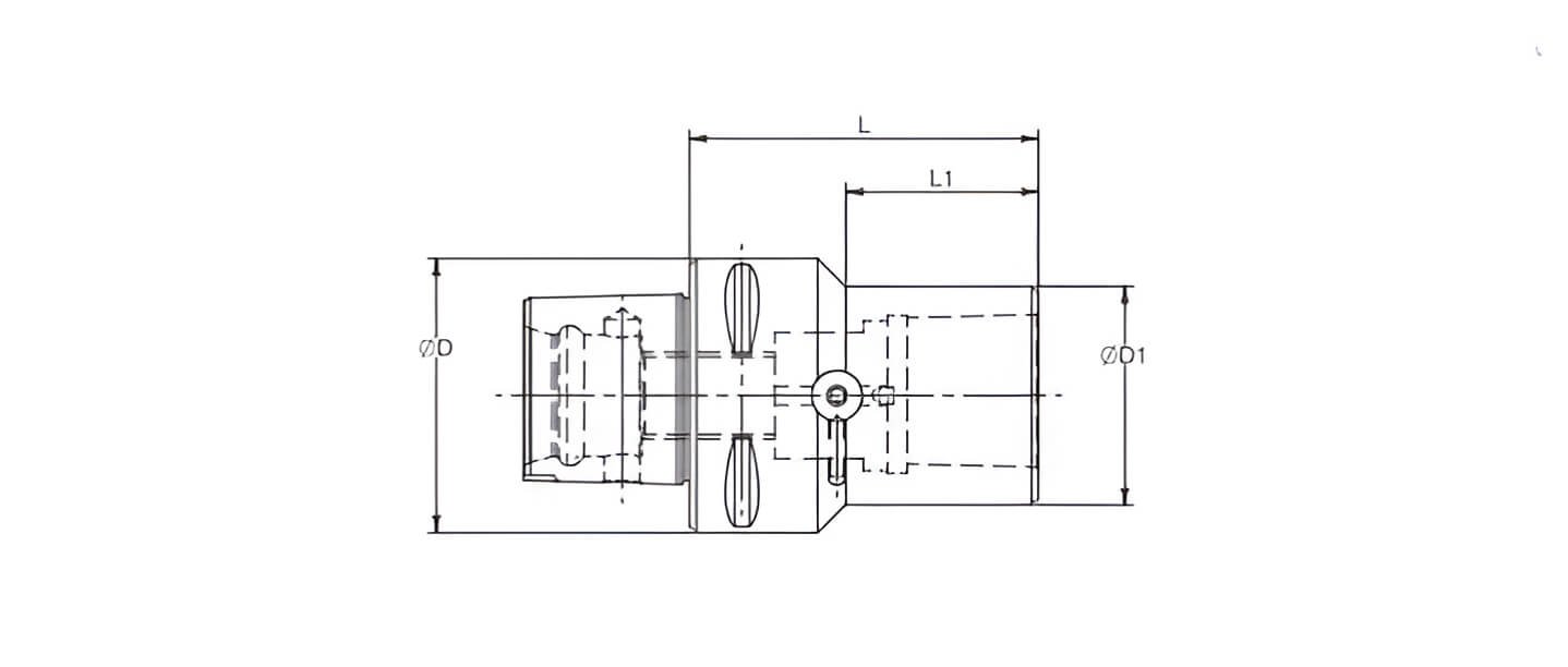 Polygonal Taper T6 X T5 Front Clamping Reduction Adaptor Dia 50 L 80 (Compatible with Capto® Style C6 X C5)